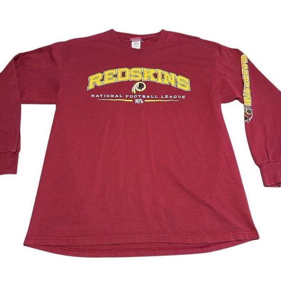 Vintage NFL Washington Redskins Spell Out Long Sleeve T-Shirt Mens Size XL - Picture 1 of 8